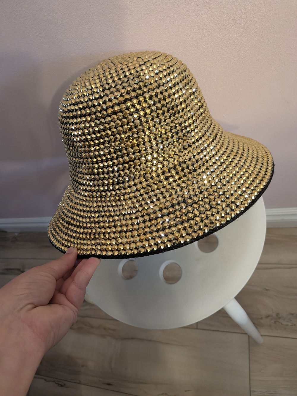 'Something Special Hats' Gold Sparkly Rhinestone Bucket Hat!
